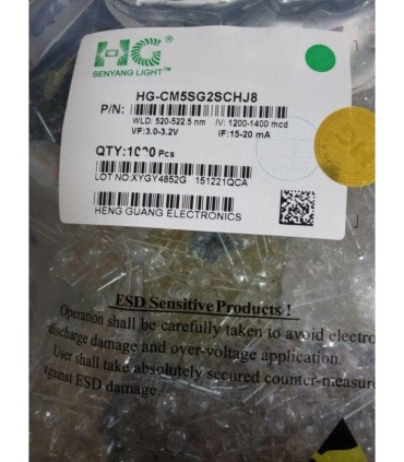 LED سبز کلاهی HG - بسته 1000 تایی