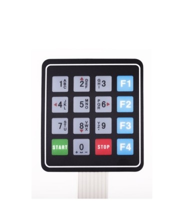 کی پد مسطح 4×4 - اعداد خاکستری - Function Keys