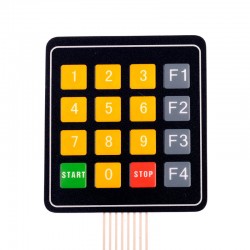 کی پد مسطح 4X4 - اعداد زرد - Function Key