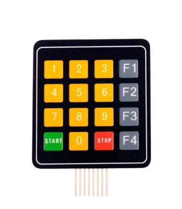 کی پد مسطح 4X4 - اعداد زرد - Function Key