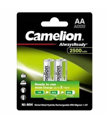 باتری قلمی قابل شارژ کملیون 2500mAh بسته 2 تایی سری AlwaysReady