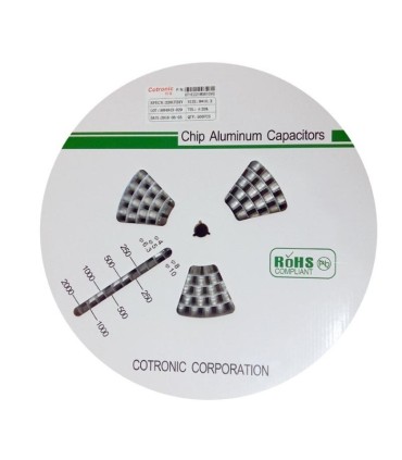 خازن COTRONIC 10uF 25V 4x5 AL