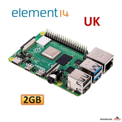 رزبری پای 4 Raspberry Pi4 B 2GB element14-UK