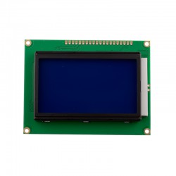 LCD گرافیکی 64x128 آبی با پردازنده ST7920 با رابط SPI