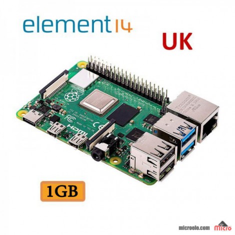 رزبری پای 4 Raspberry Pi4 B 1GB element14-UK
