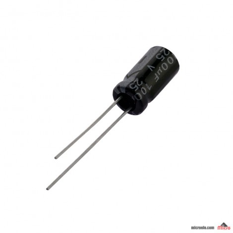 خازن الکترولیتی 100uf - 25V