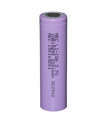 باتری قابل شارژ لیتیوم یون 3.6v-2200mAh سایز 18650 آبی