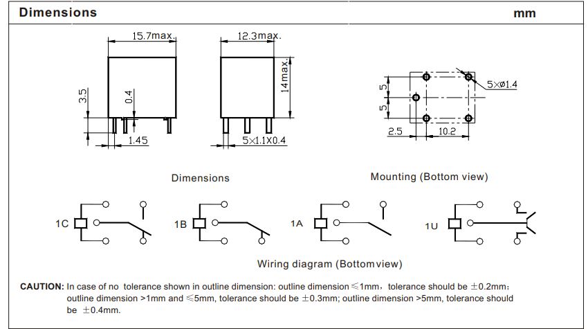 AMNOOL Relais Set 10 Stück NT78-C-S-0.6 Serie - 5PIN Alternative